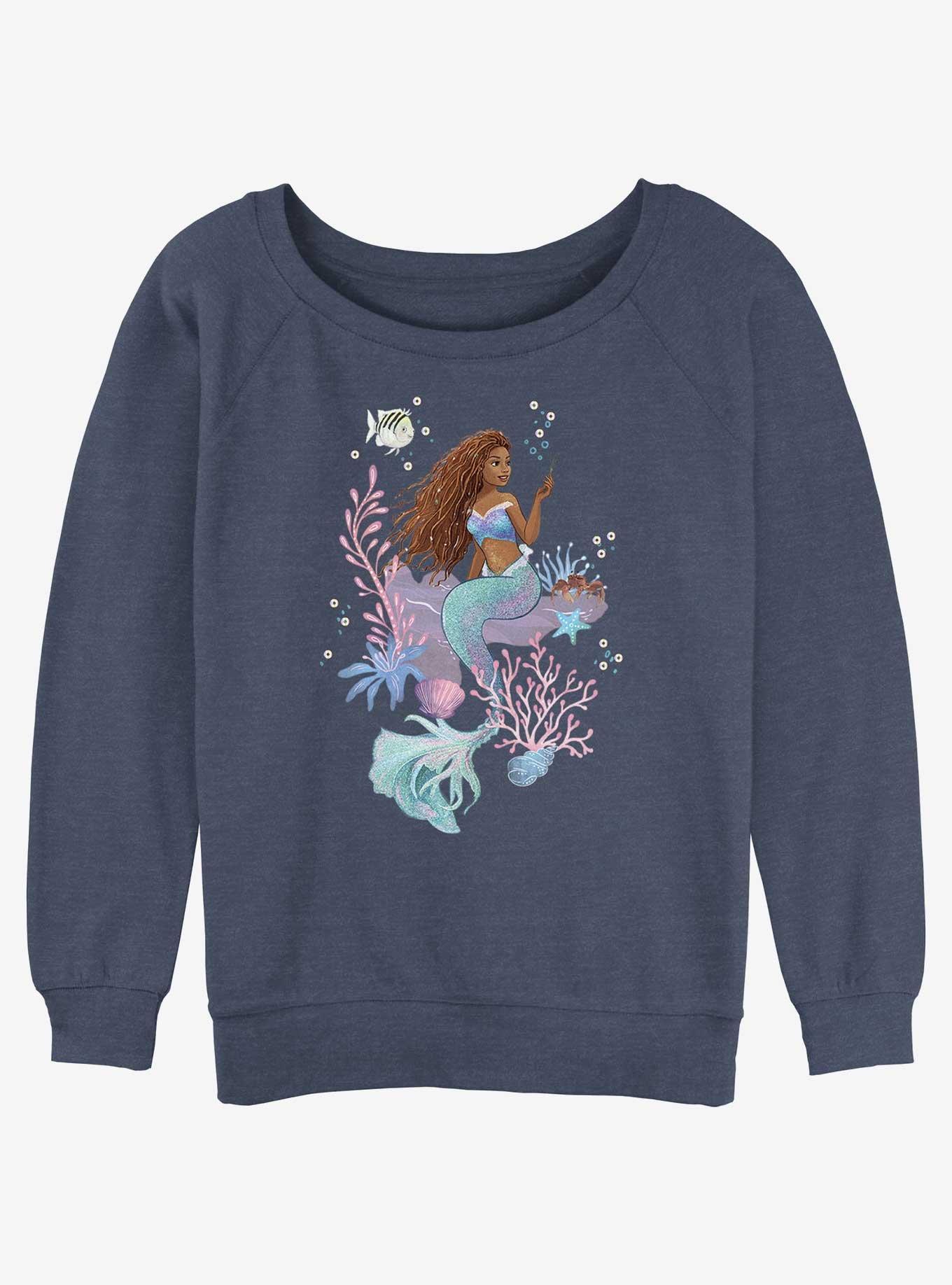 Disney The Little Mermaid Ariel Dinglehopper Womens Slouchy Sweatshirt, , hi-res