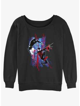 Marvel Spider-Man: Across The Spider-Verse Spider-Gwen and Miles Morales Womens Slouchy Sweatshirt, , hi-res
