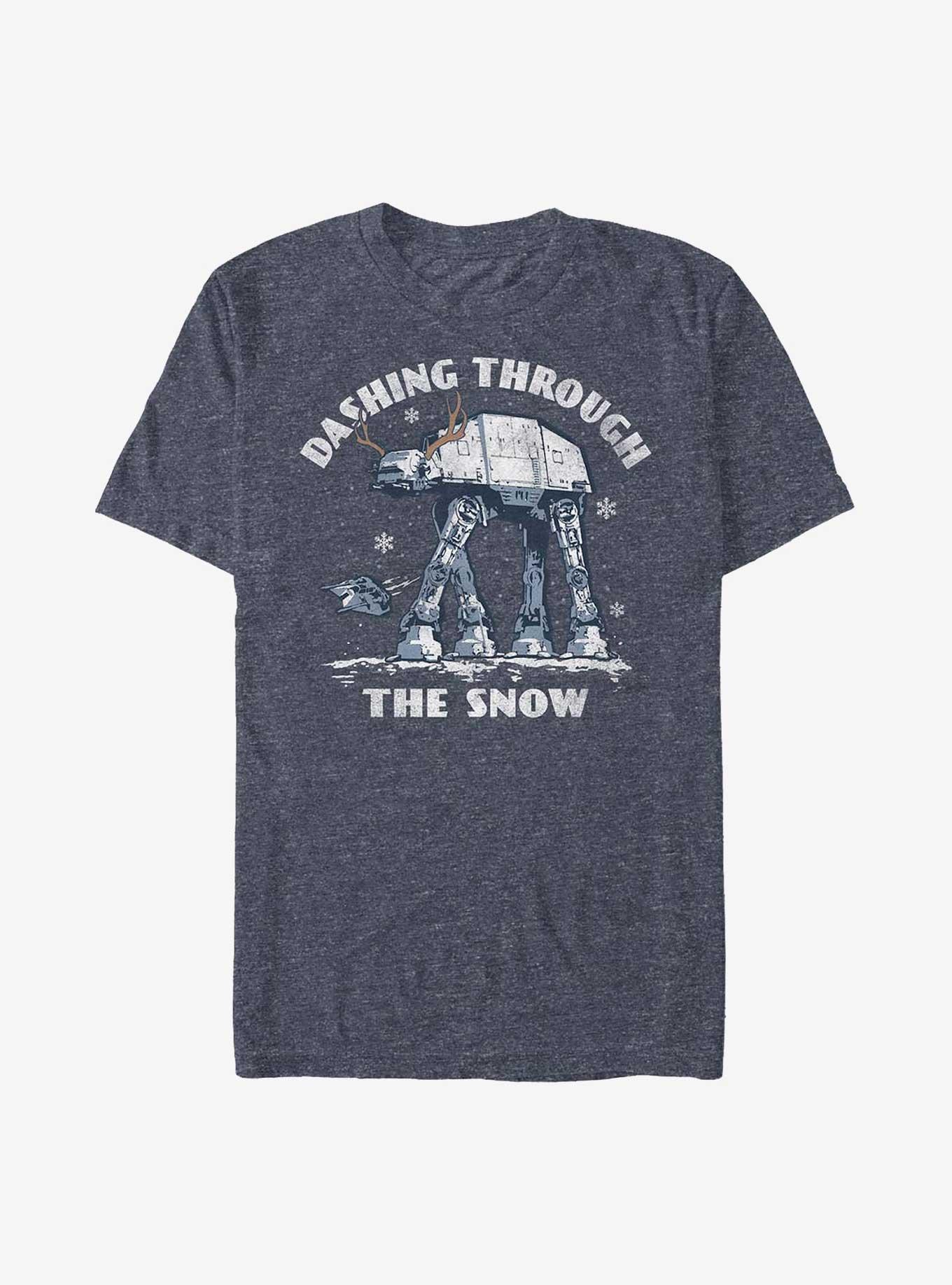 Star Wars AT-AT Dashing Through The Snow Big & Tall T-Shirt, NAVY HTR, hi-res