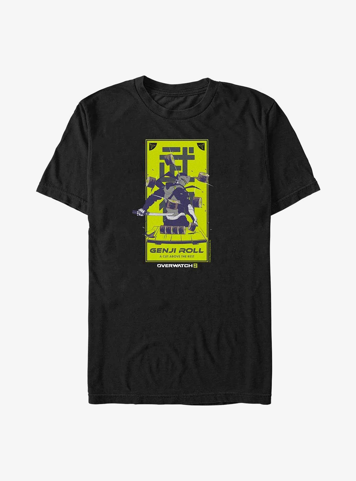 Overwatch Genji Ninja Slash Big & Tall T-Shirt, BLACK, hi-res
