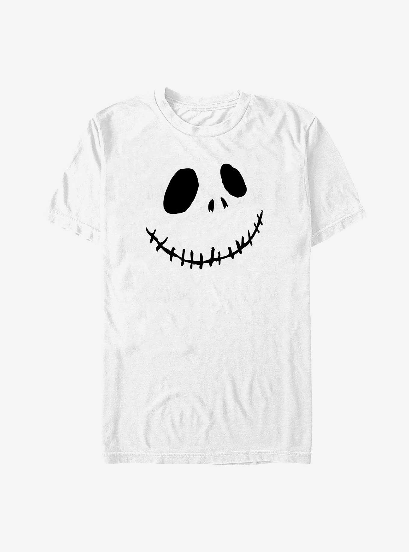 Disney The Nightmare Before Christmas Jack Skellington Face Big & Tall T-Shirt, WHITE, hi-res