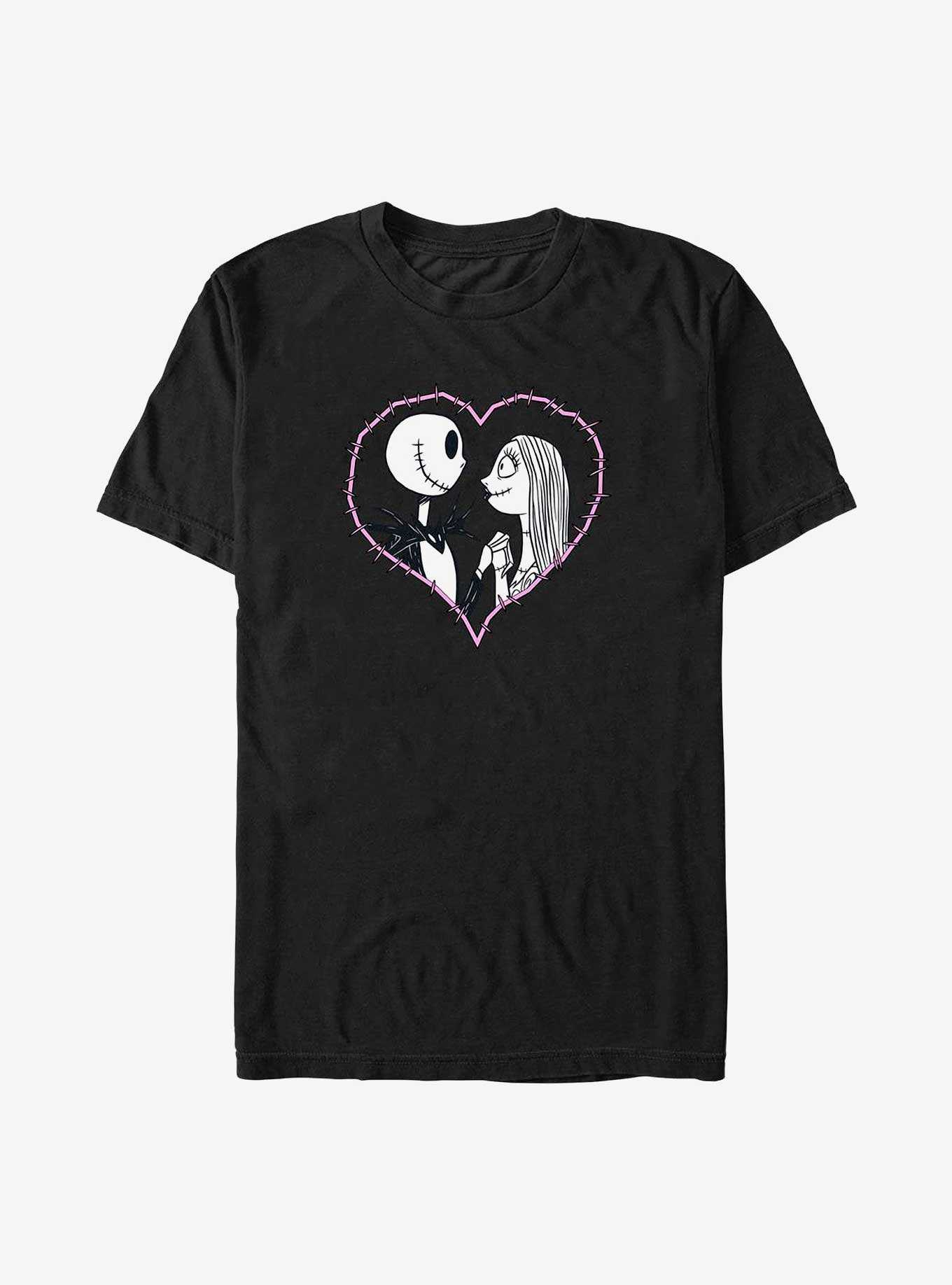 Disney The Nightmare Before Christmas Heart Stitch Jack and Sally Big & Tall T-Shirt, , hi-res