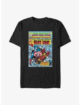 Marvel Avengers Captain America & Iron Man Big & Tall T-Shirt, BLACK, hi-res