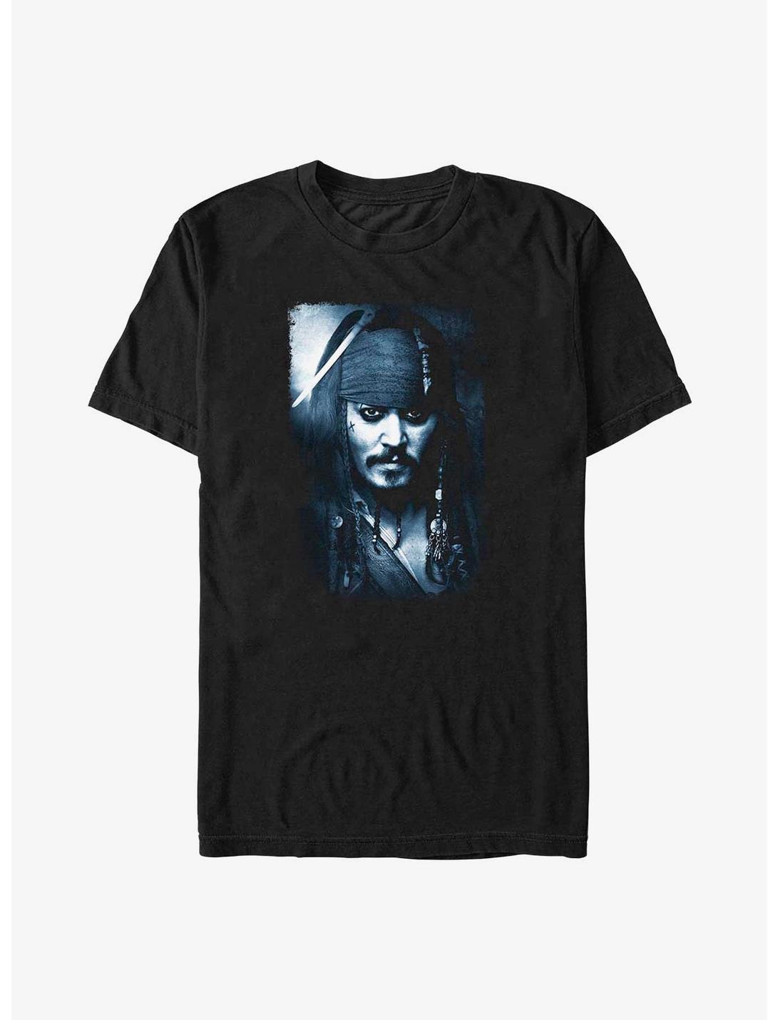 Disney Pirates of the Caribbean Captain Jack Sparrow Big & Tall T-Shirt, BLACK, hi-res