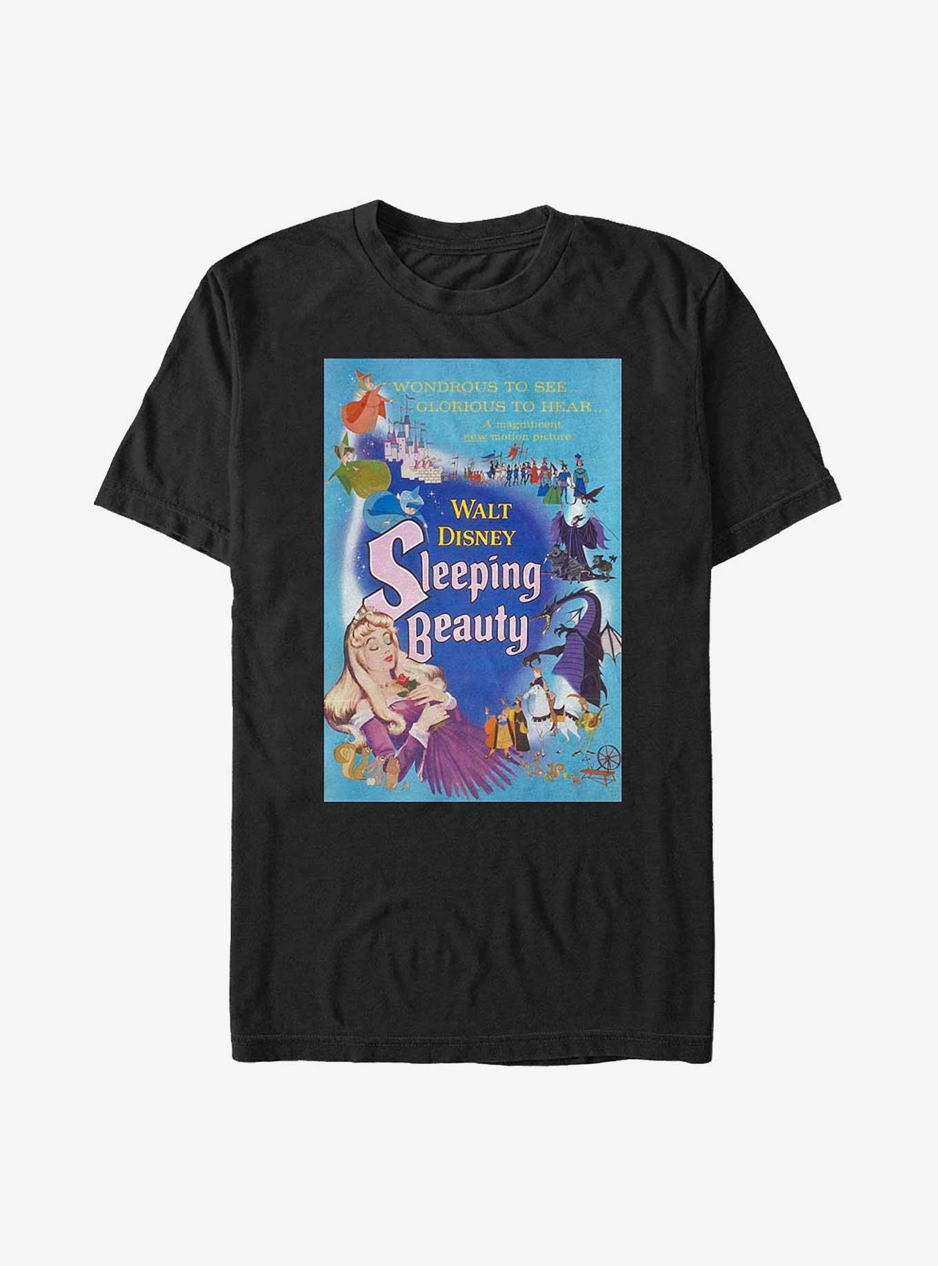 Disney Sleeping Beauty Classic Story Poster Big & Tall T-Shirt, BLACK, hi-res