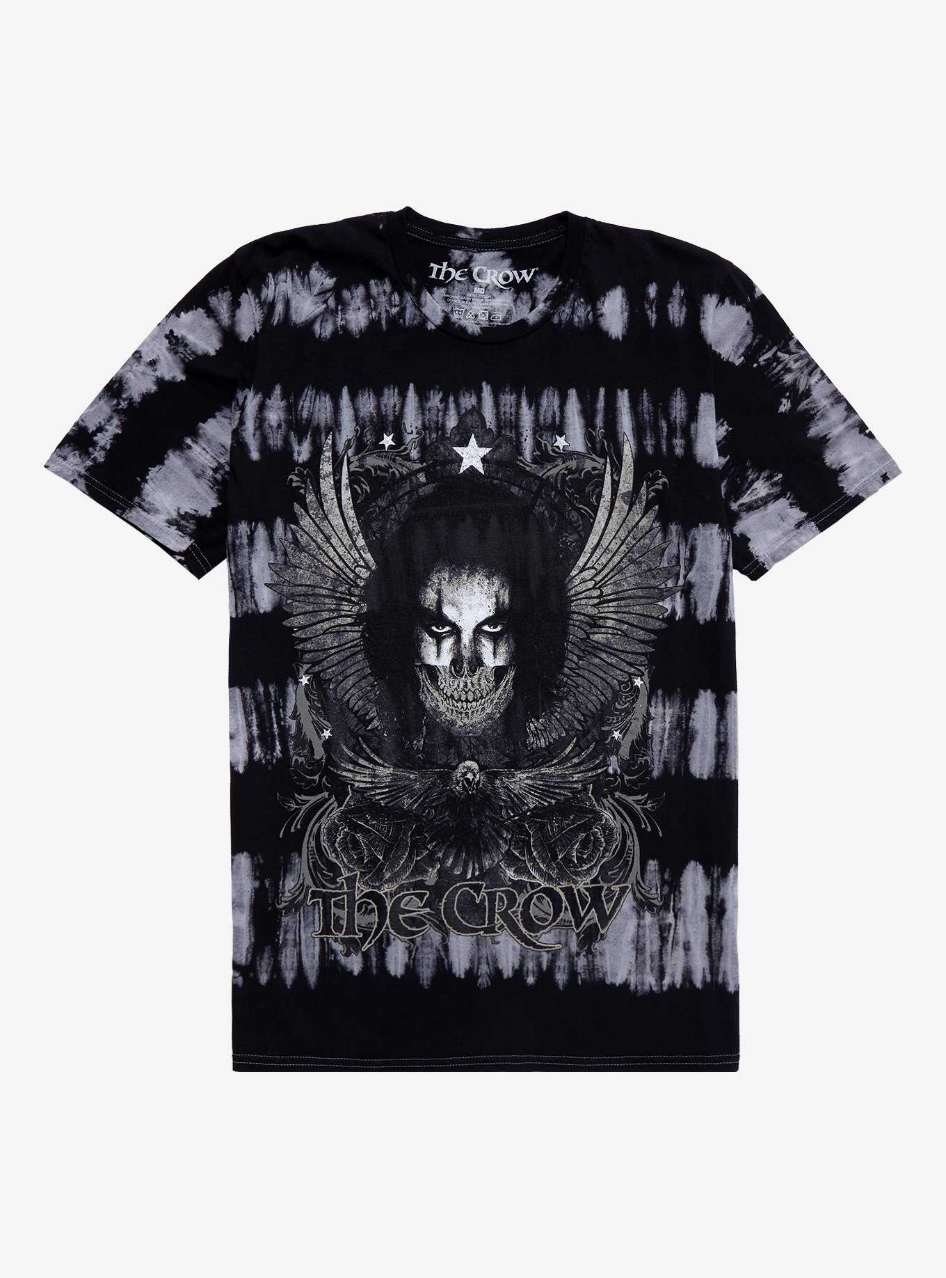 The Crow Winged Skull Face Tie-Dye T-Shirt, , hi-res