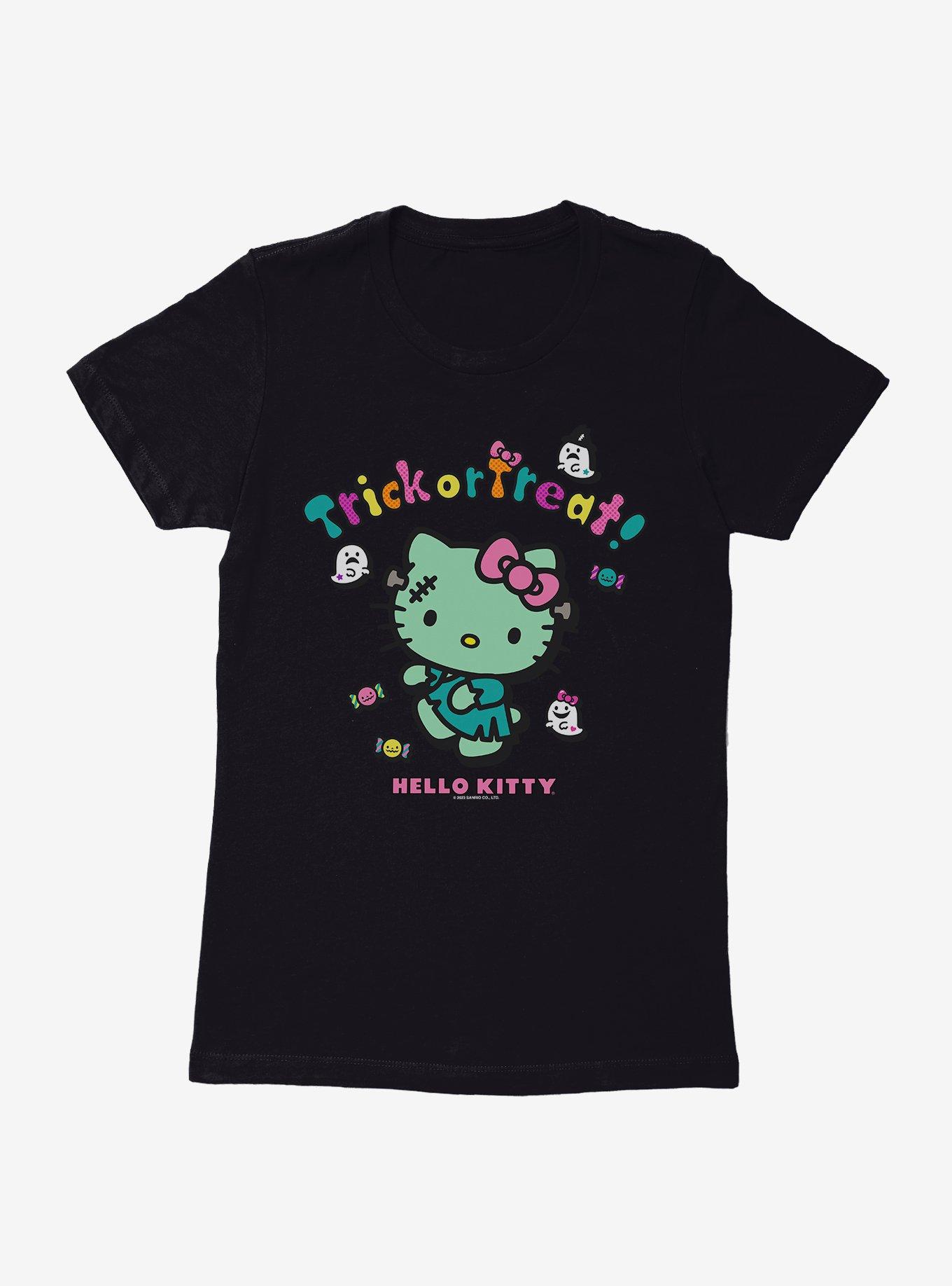 Hello Kitty Trick Or Treat Frankenstein Womens T-Shirt, , hi-res