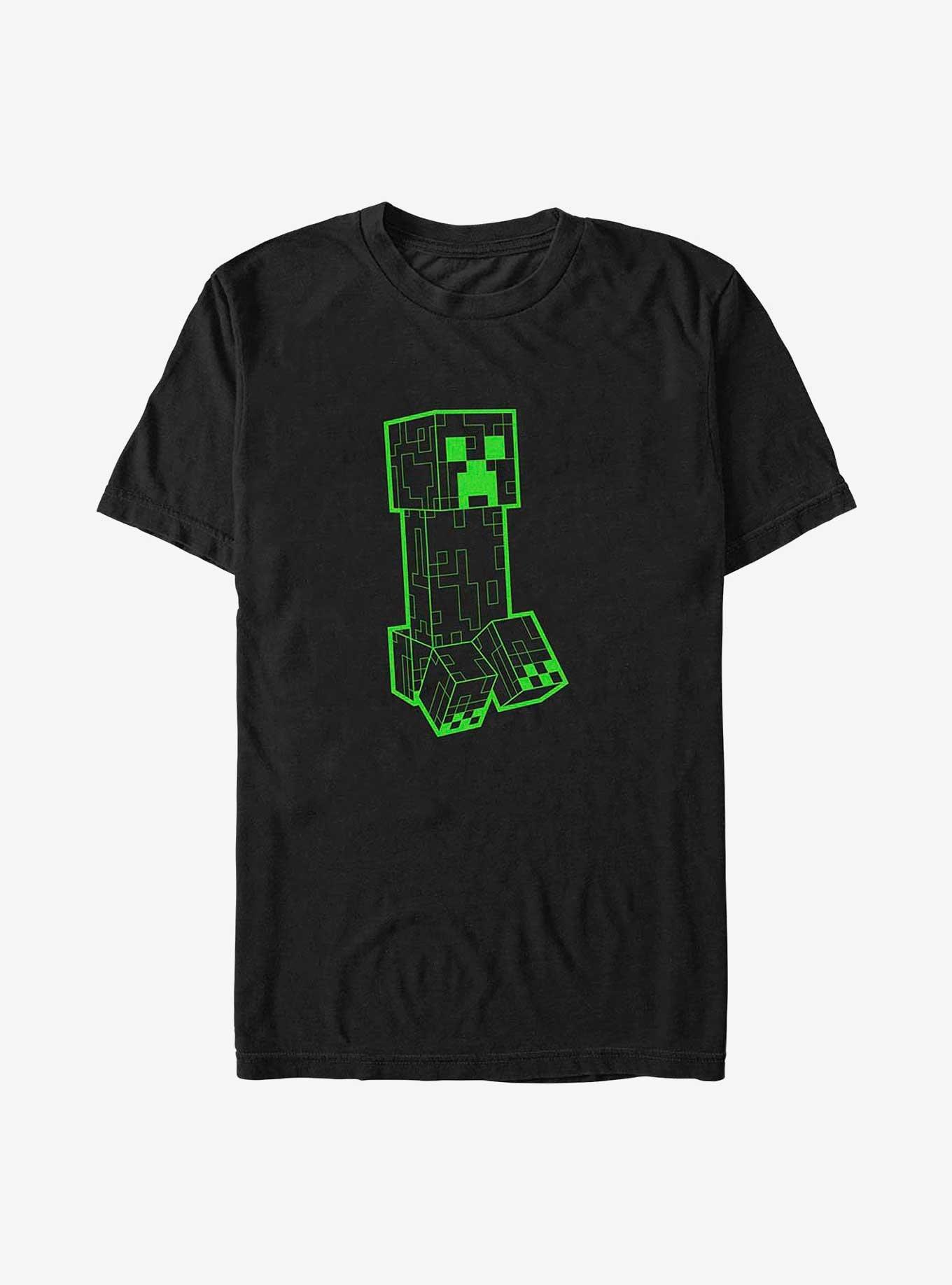 Minecraft Creeper Grid Big & Tall T-Shirt, BLACK, hi-res