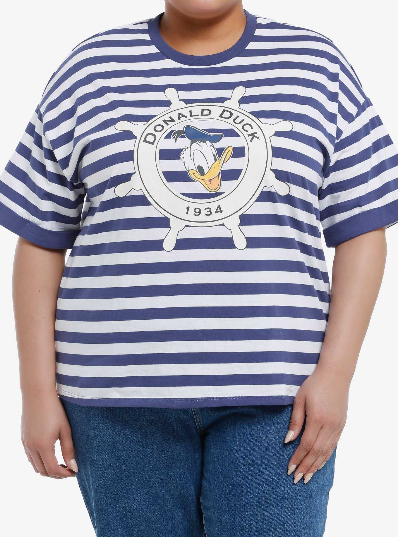 Her Universe Disney Donald Duck Stripe Oversized T-Shirt Plus Size, , hi-res