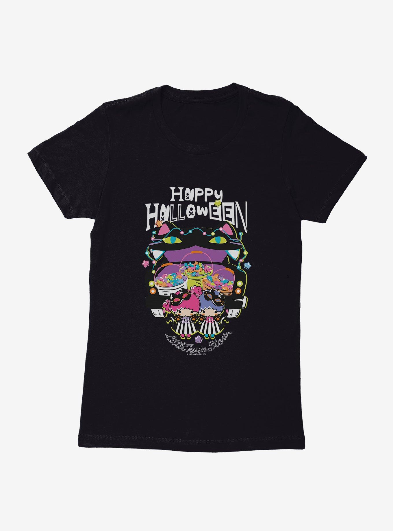 Little Twin Stars Trunk Or Treat Halloween Womens T-Shirt, BLACK, hi-res