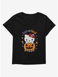 Hello Kitty Trick Or Treat Candy Womens T-Shirt Plus Size, BLACK, hi-res