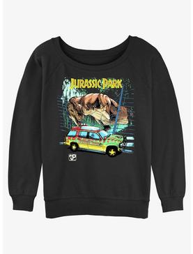Jurassic Park Vintage Jurassic Drive Womens Slouchy Sweatshirt, , hi-res