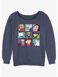 Invader ZIM Character Boxes Womens Slouchy Sweatshirt, BLUEHTR, hi-res