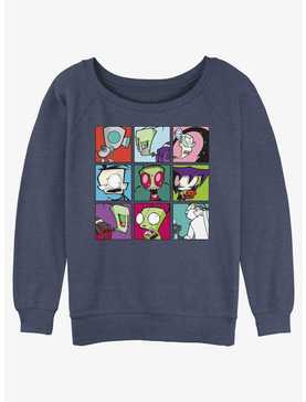 Invader ZIM Character Boxes Womens Slouchy Sweatshirt, , hi-res