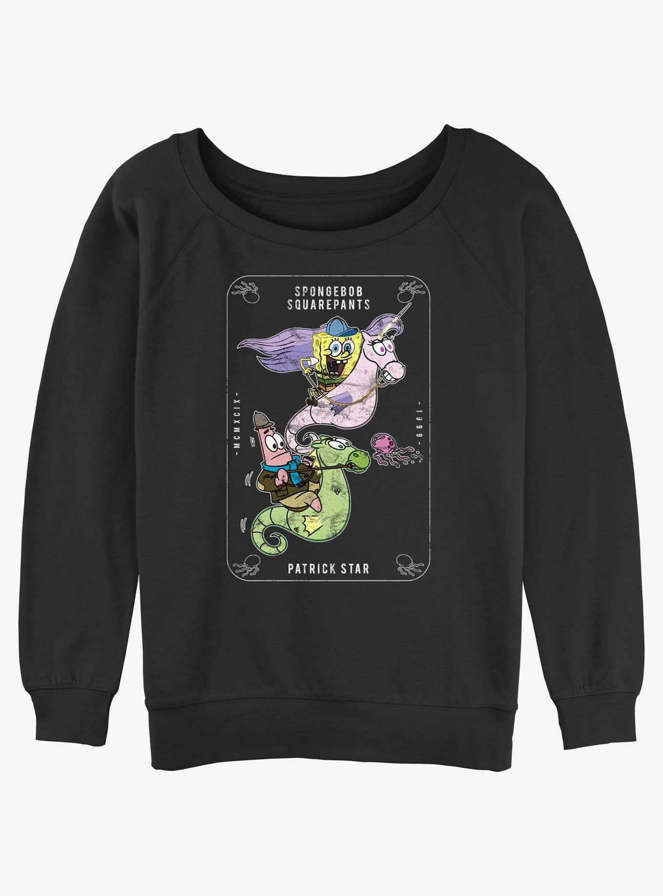 Spongebob Squarepants Tarot Bob Womens Slouchy Sweatshirt, BLACK, hi-res