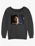 Jurassic Park Dr. Ian Malcolm Life Finds A Way Life Womens Slouchy Sweatshirt, CHAR HTR, hi-res