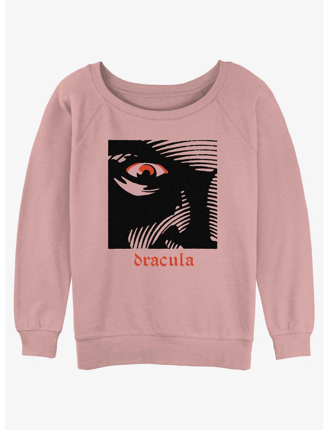 Universal Monsters Dracula I Now Say Obey Womens Slouchy Sweatshirt, DESERTPNK, hi-res