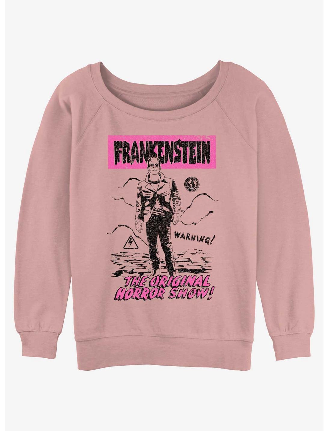 Universal Monsters Frankenstein Old Franky Womens Slouchy Sweatshirt, DESERTPNK, hi-res