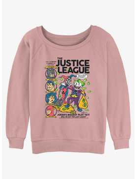 DC Joker Cartoon Cover Womens Slouchy Sweatshirt, , hi-res