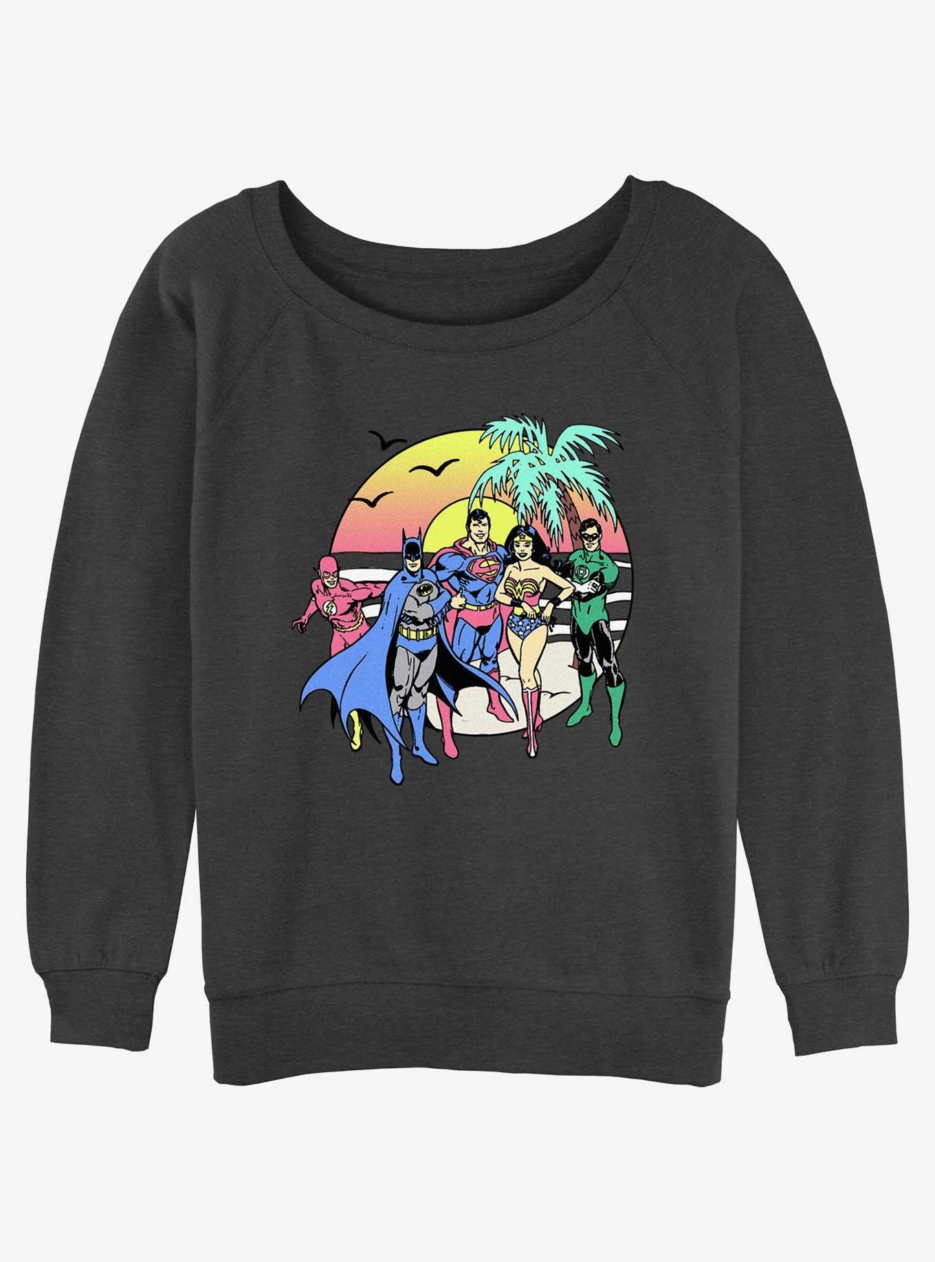 DC Surf Group Womens Slouchy Sweatshirt, CHAR HTR, hi-res