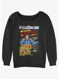 DC Superman 2001 Man of Steel Comic Issue Womens Slouchy Sweatshirt, BLACK, hi-res