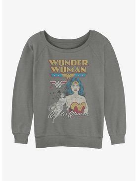 DC Wonder Woman Vintage Wonder Womens Slouchy Sweatshirt, , hi-res