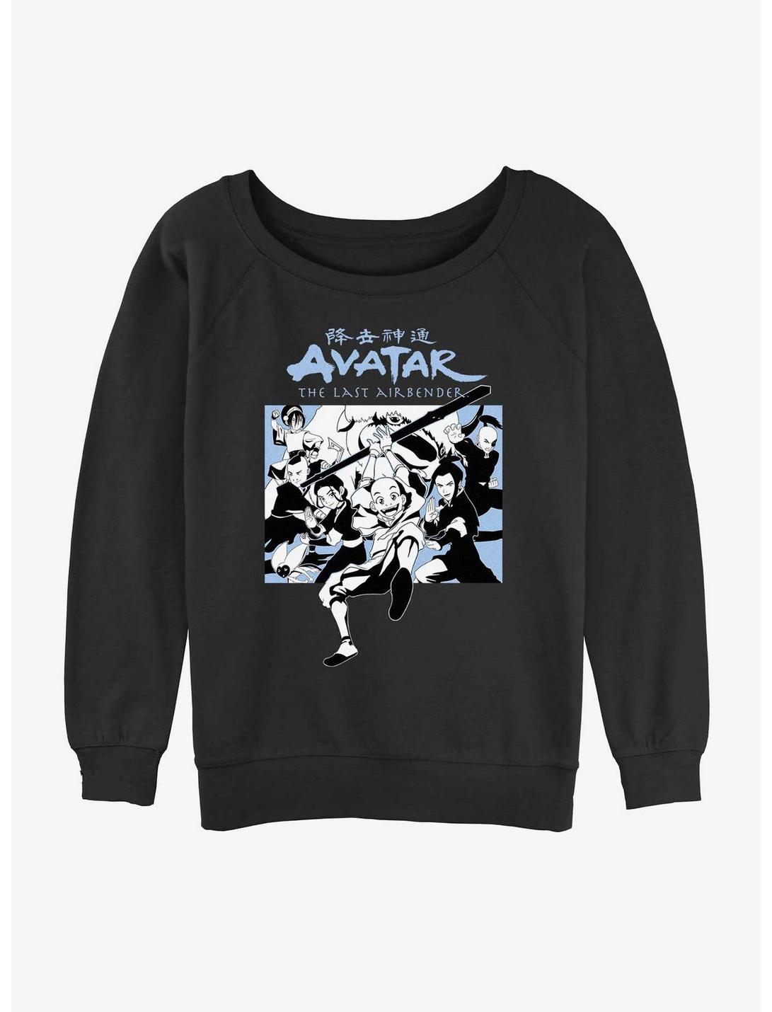 Avatar: The Last Airbender Group Womens Slouchy Sweatshirt, BLACK, hi-res