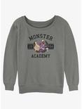 Nickelodeon Monster Academy Womens Slouchy Sweatshirt, GRAY HTR, hi-res
