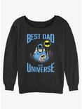 DC Batman Best Bat Dad Womens Slouchy Sweatshirt, BLACK, hi-res