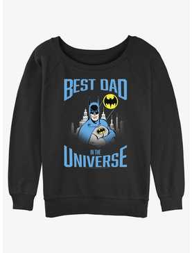 DC Batman Best Bat Dad Womens Slouchy Sweatshirt, , hi-res