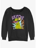 Rugrats Reptar Rawr Womens Slouchy Sweatshirt, BLACK, hi-res