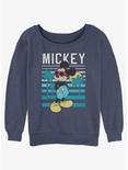 Disney Mickey Mouse Mickey Beachin' Womens Slouchy Sweatshirt, BLUEHTR, hi-res