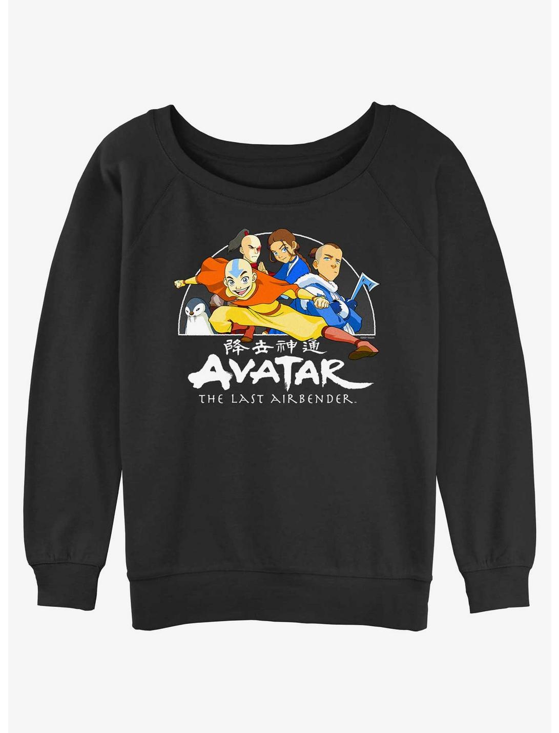 Avatar: The Last Airbender Ready For Action Womens Slouchy Sweatshirt, BLACK, hi-res
