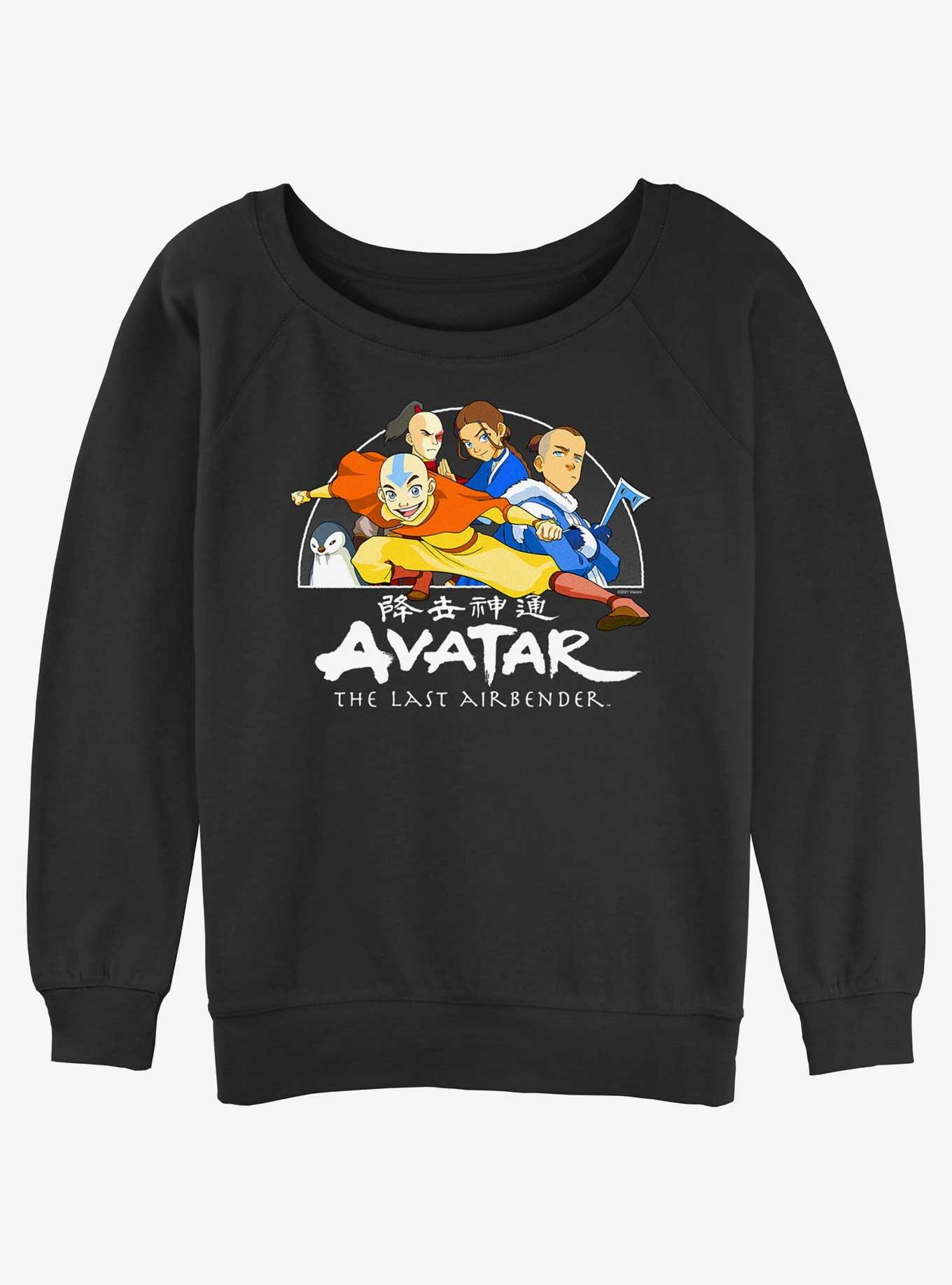 Avatar: The Last Airbender Ready For Action Womens Slouchy Sweatshirt, BLACK, hi-res