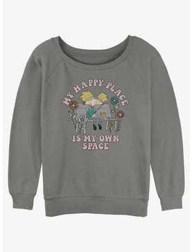 Nickelodeon Arnold My Happy Place Womens Slouchy Sweatshirt, , hi-res
