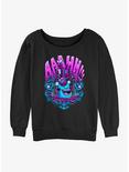 Nickelodeon Monster Scream Womens Slouchy Sweatshirt, BLACK, hi-res