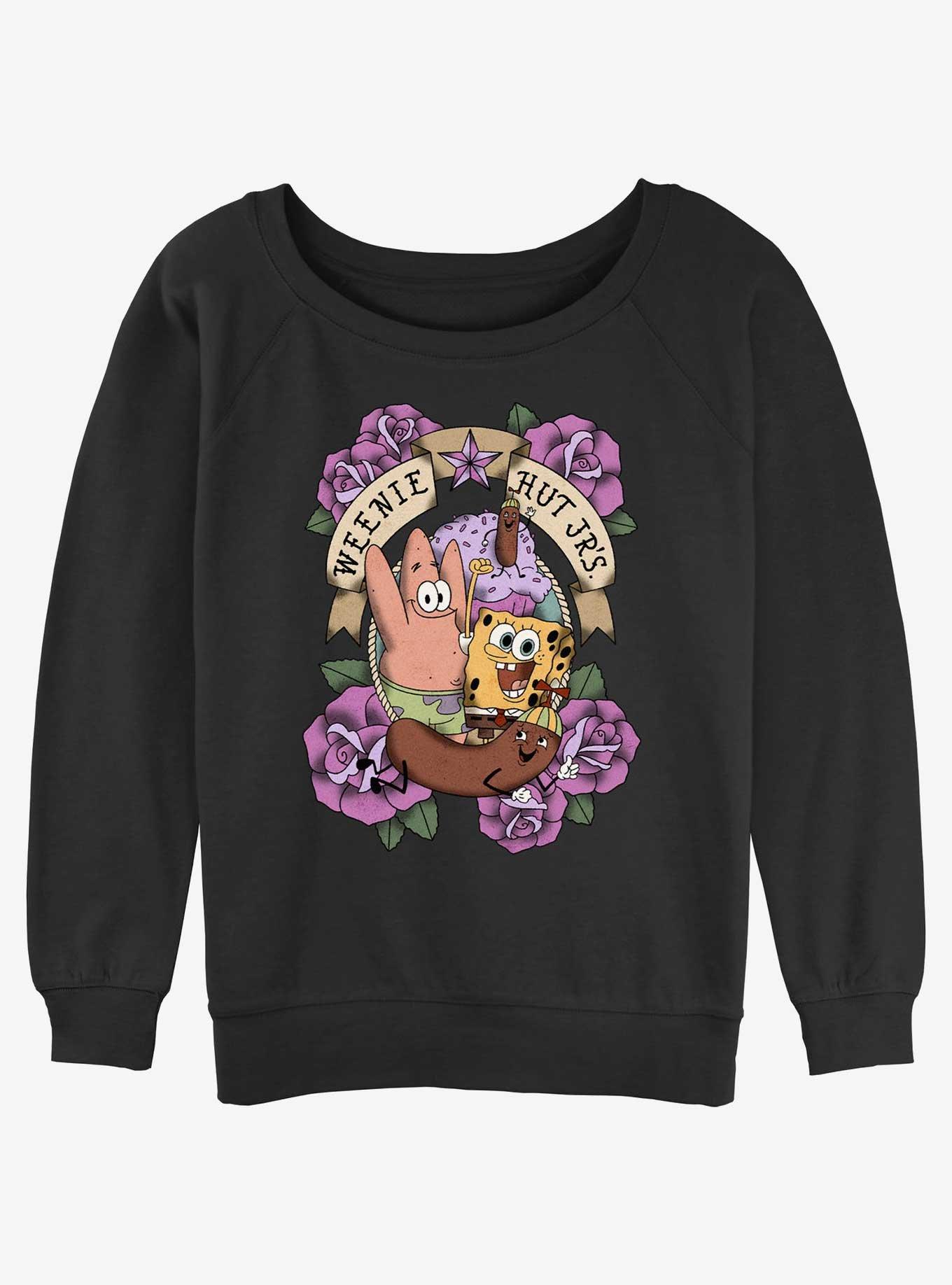 Spongebob Squarepants Weenie Hut Jr's Womens Slouchy Sweatshirt 