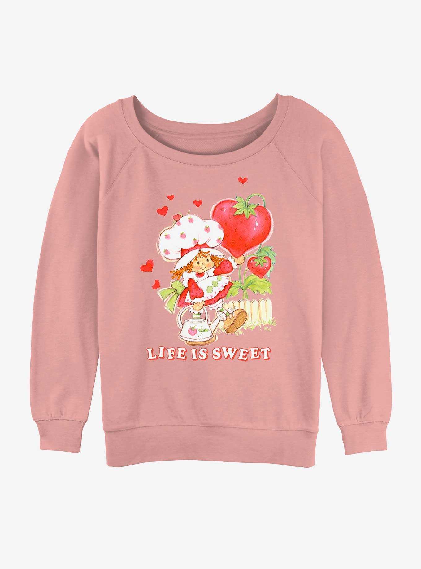 Strawberry Shortcake Life Is Sweet Womens Slouchy Sweatshirt, , hi-res