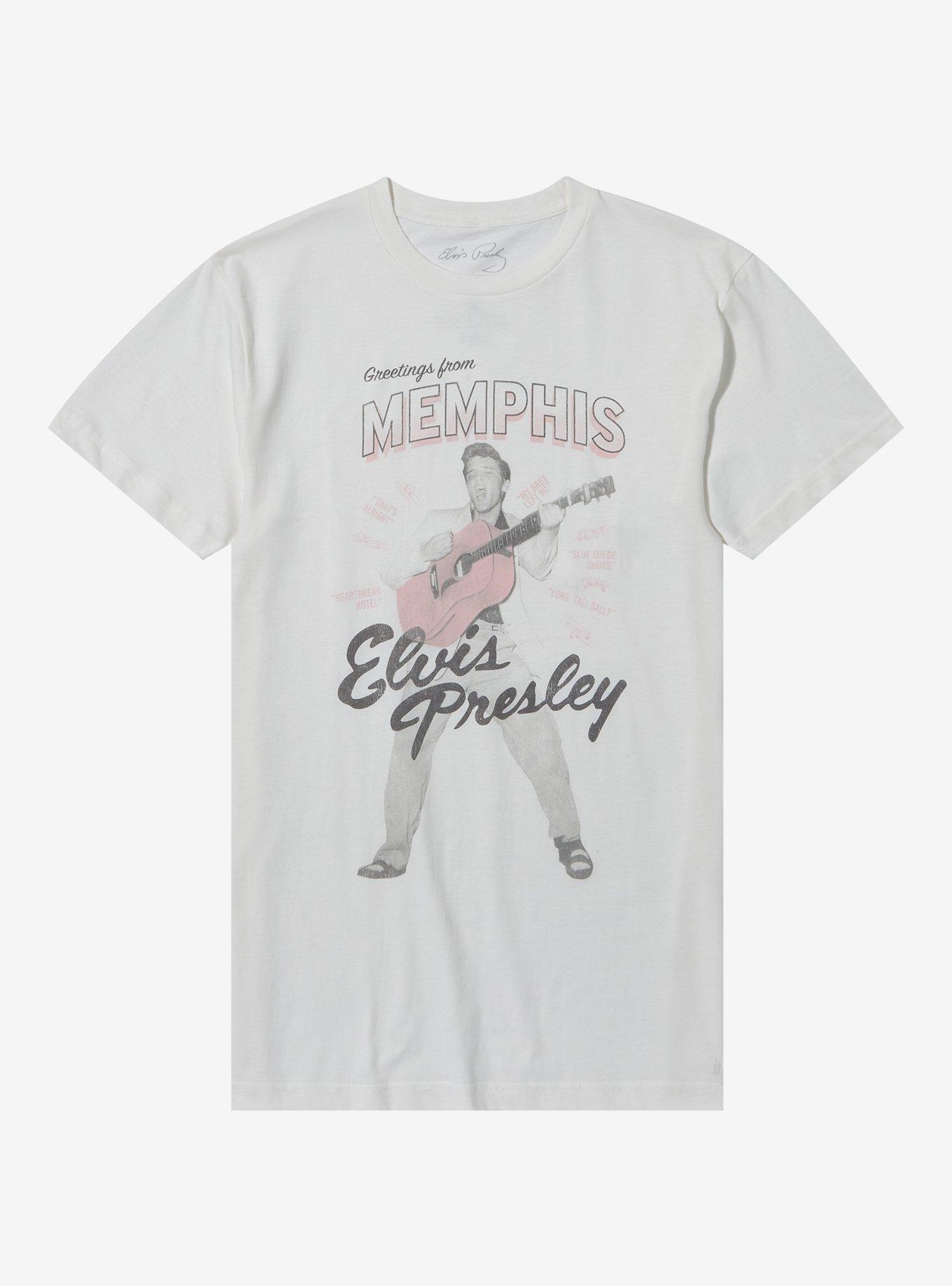 Elvis Presley Greetings From Memphis Boyfriend Fit Girls T-Shirt, , hi-res