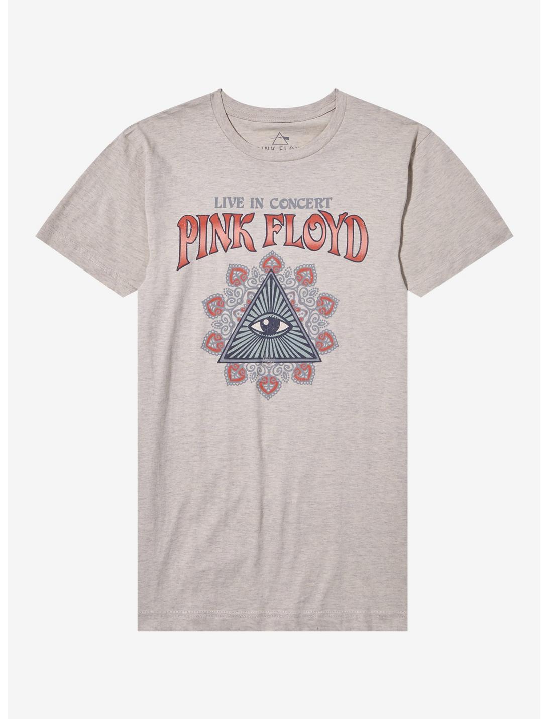 Pink Floyd Live In Concert Pyramid Eye T-Shirt, OATMEAL, hi-res