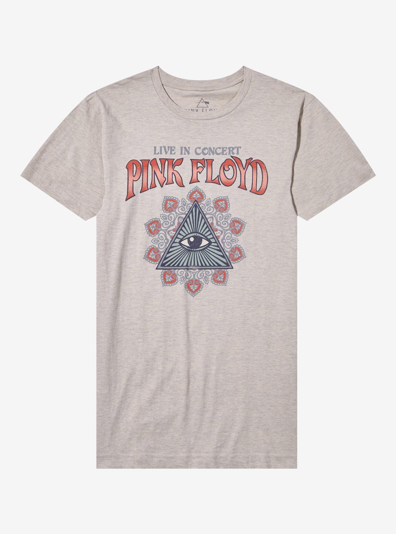 Pink Floyd Live In Concert Pyramid Eye T-Shirt, OATMEAL, hi-res