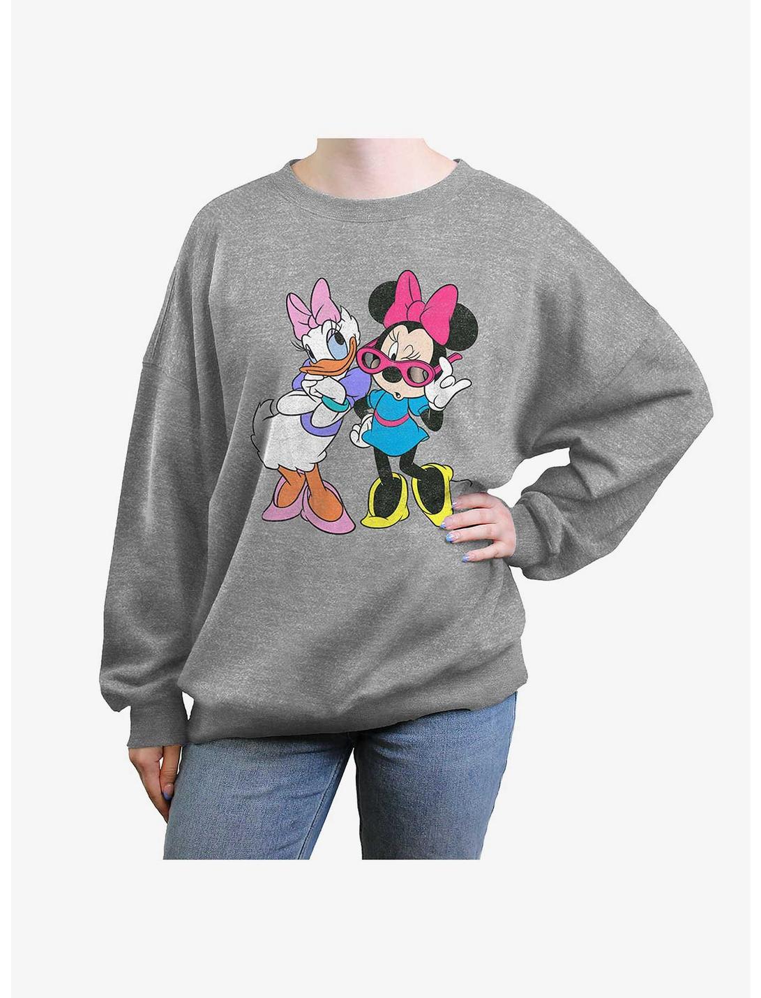 Disney Minnie Mouse & Daisy Duck Oversized Sweatshirt, HEATHER GR, hi-res