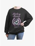 Disney Mickey Mouse Palm Springs Racquet Club Womens Oversized Sweatshirt, CHARCOAL, hi-res