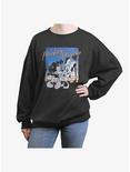 Disney Mickey Mouse Sunset Couple Womens Oversized Sweatshirt, CHARCOAL, hi-res