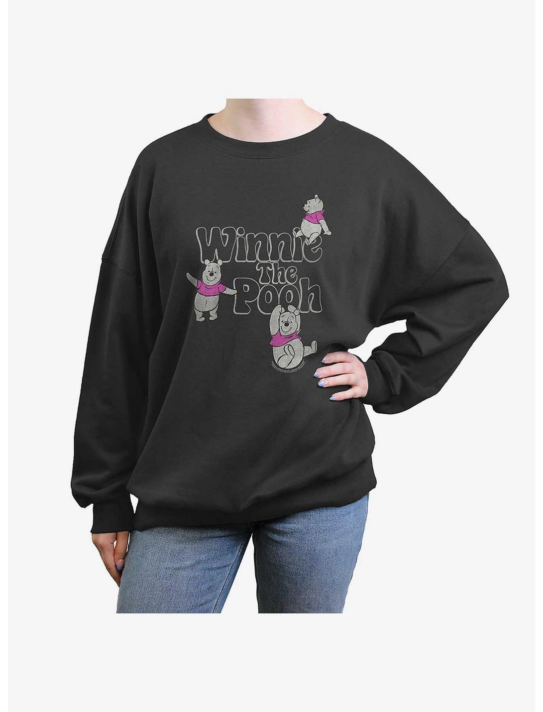 Disney Winnie The Pooh Soft Pop Womens Oversized Sweatshirt, CHARCOAL, hi-res