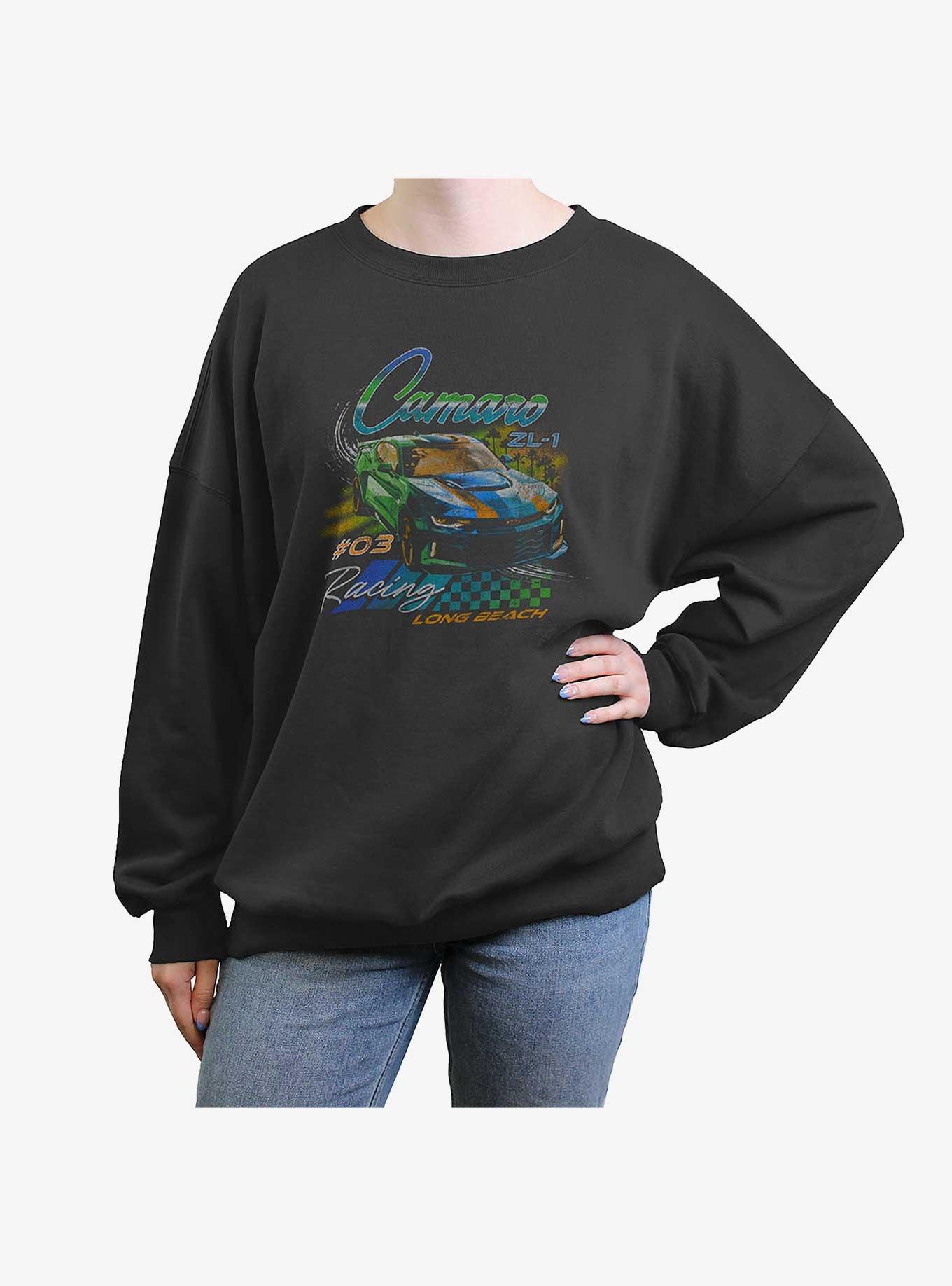 General Motors Camaro Racer Long Beach Womens Oversized Sweatshirt, , hi-res