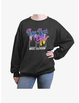 MTV New York City Lights Womens Oversized Sweatshirt, , hi-res