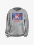 Disney The Little Mermaid Ariel 1989 Womens Oversized Sweatshirt, HEATHER GR, hi-res