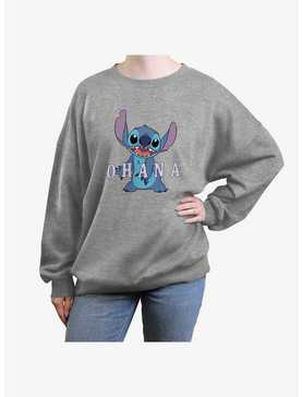 Disney Lilo & Stitch Ohana Womens Oversized Sweatshirt, , hi-res