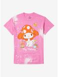 My Melody Mushroom Pink Splatter Dye Boyfriend Fit Girls T-Shirt, MULTI, hi-res